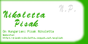 nikoletta pisak business card